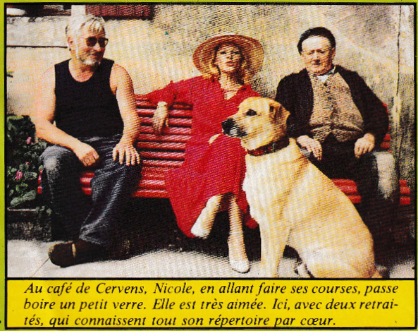 Nicoletta au Bar Fleuri de Cervens avec Gaston Fillion et Lucien Bossus
